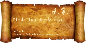 Alföldy Honória névjegykártya